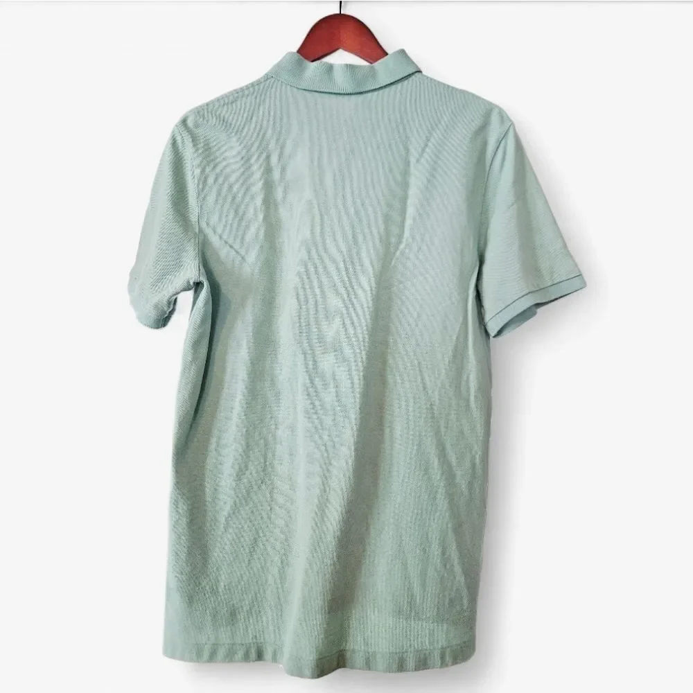 Polo Ralph Lauren Iconic Classic Fit Mint Green Logo Cotton Pique Polo Shirt M